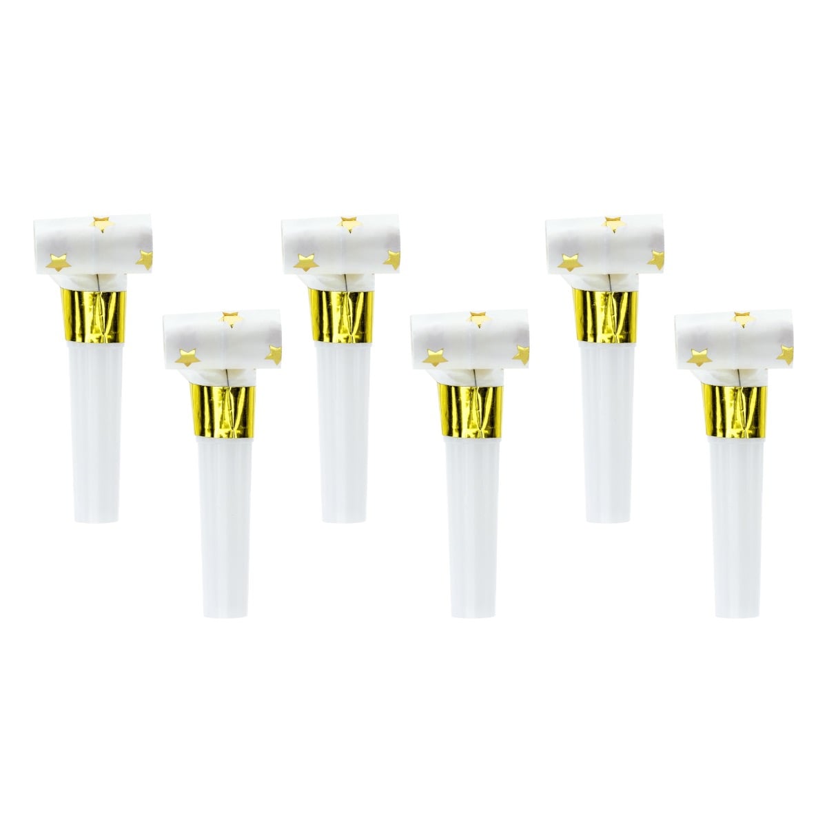 Sifflets Trompettes Etoiles dorées (6pcs)