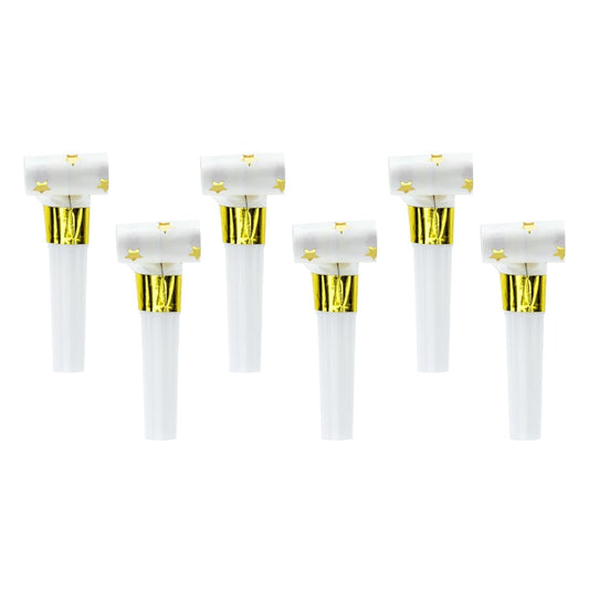 Sifflets Trompettes Etoiles dorées (6pcs)