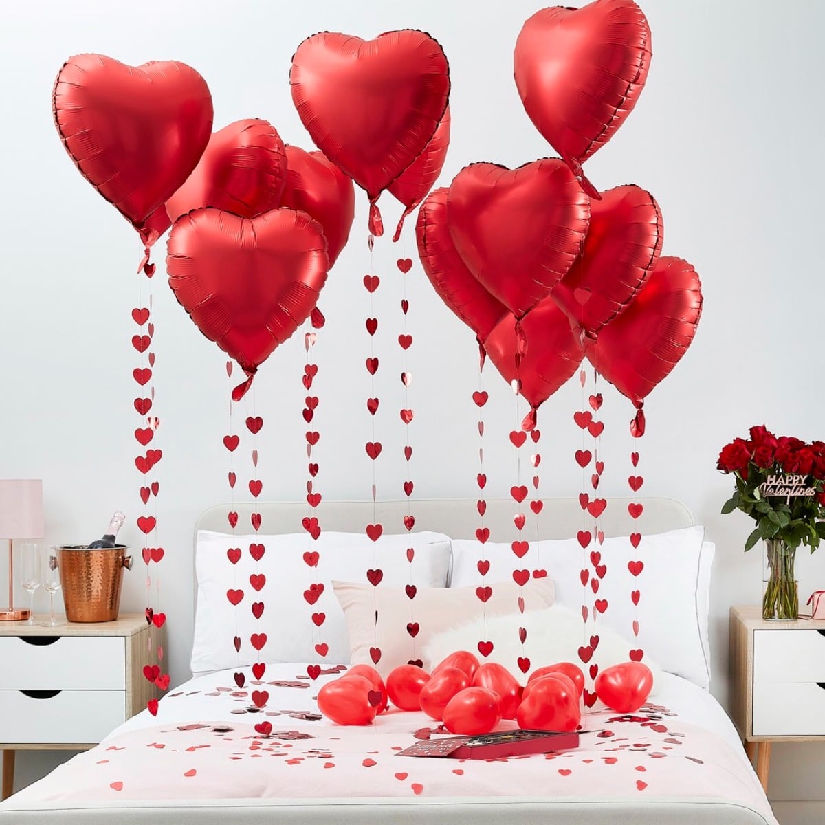 Déco pour bouquet de fleur Happy Valentines