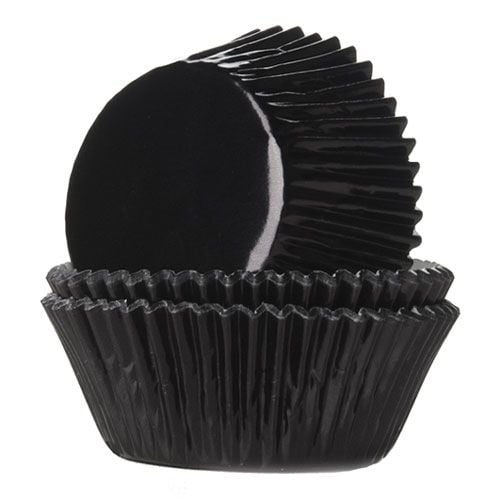House of Marie Baking Cups Foil Black (24pcs)