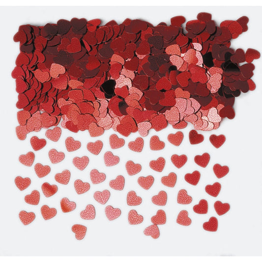 Confetti coeur rouge étincellant