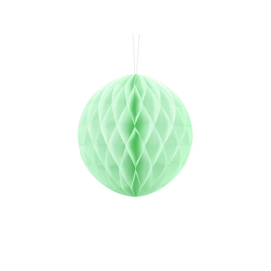 Boule de papier alvéolé, pistache, 20cm