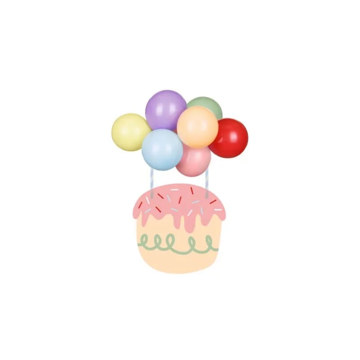 Cake Topper - Ballons multicolore