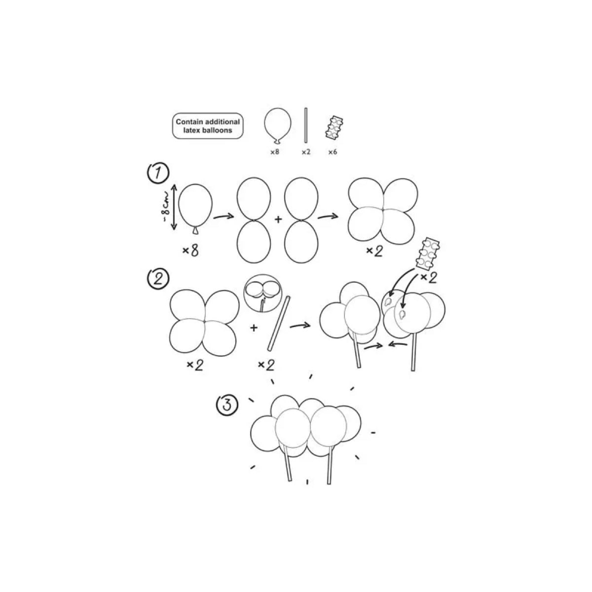 Cake Topper - Ballons multicolore