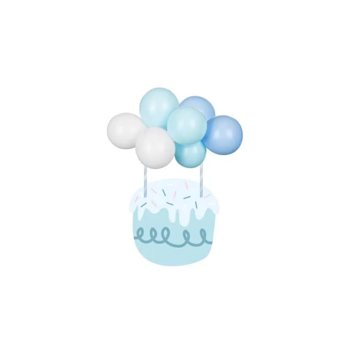 Cake Topper - Ballons bleus