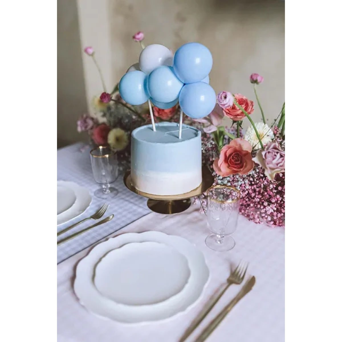 Cake Topper - Ballons bleus
