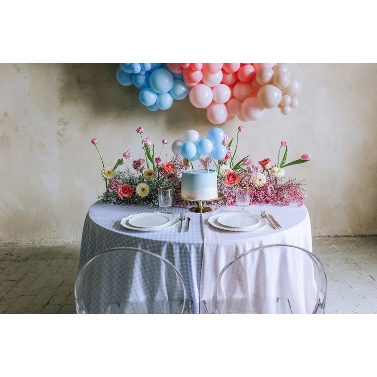 Cake Topper - Ballons bleus