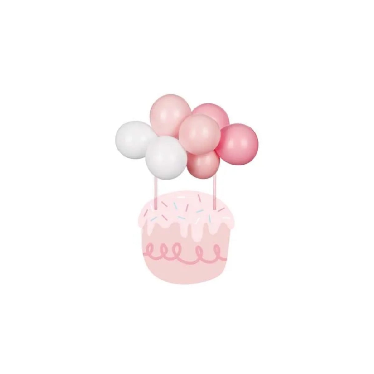 Cake Topper - Ballons roses