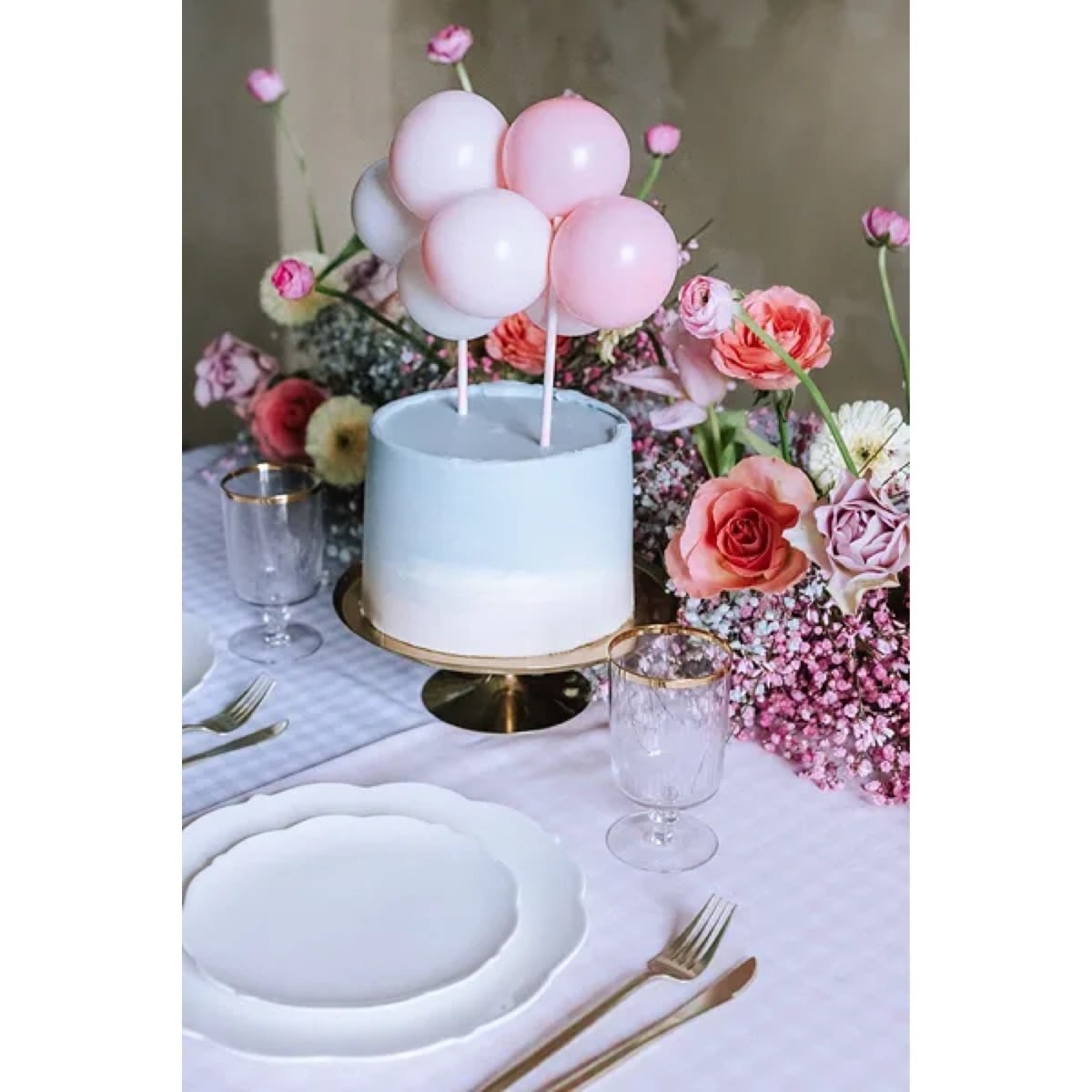 Cake Topper - Ballons roses