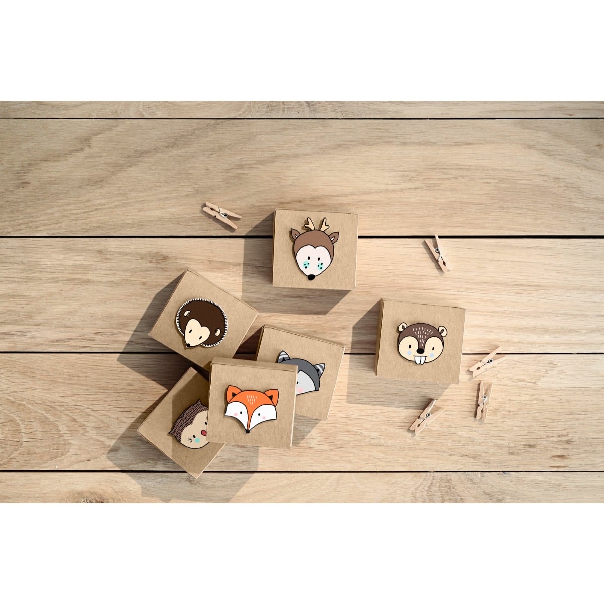 Mini Pincettes - Naturel (20pcs)