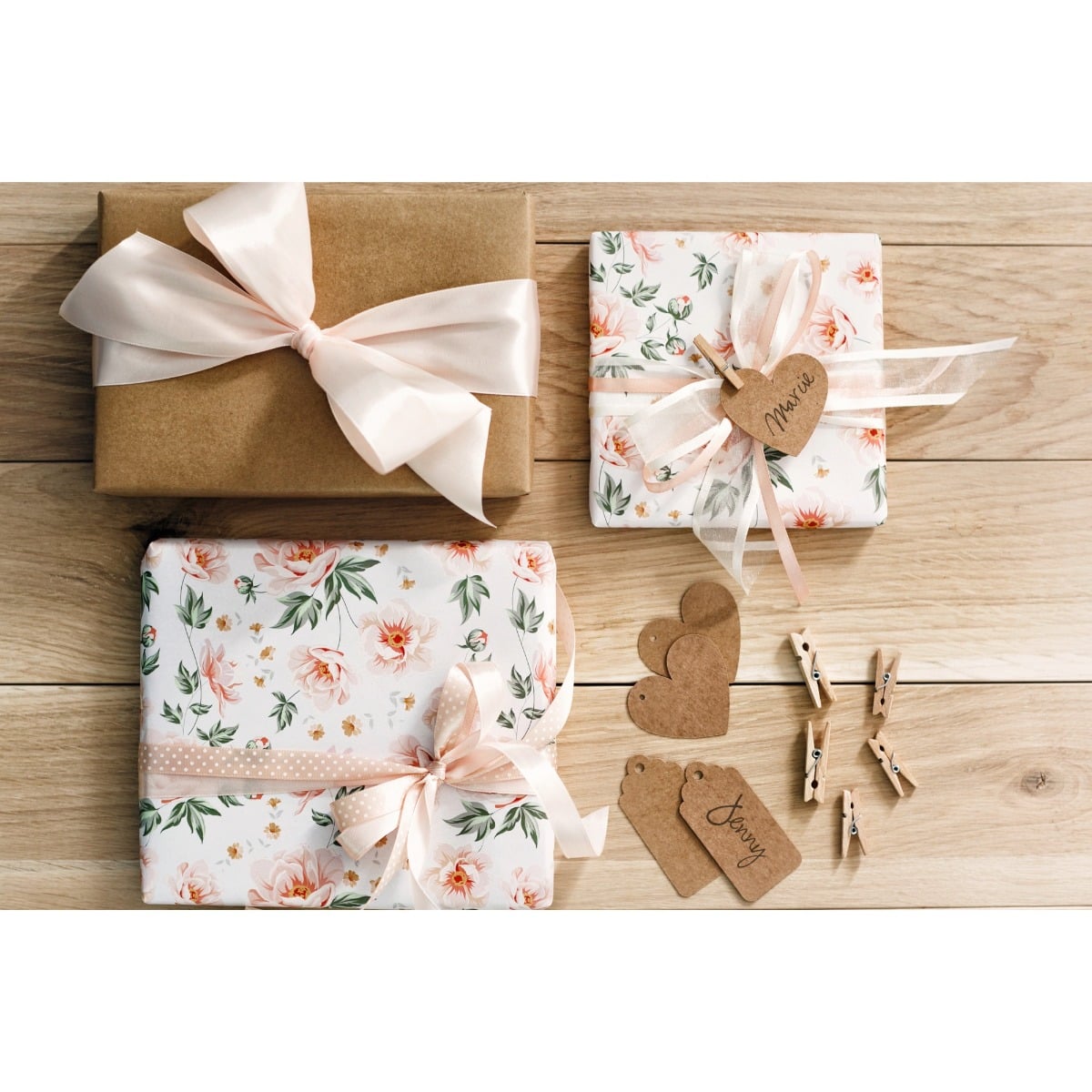 Mini Pincettes - Naturel (20pcs)