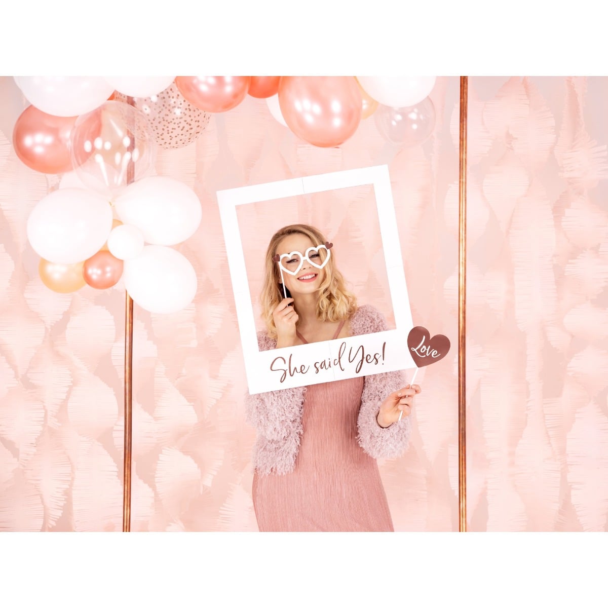 Accessoires PhotoBooth Mariage - RoseGold (12pcs)