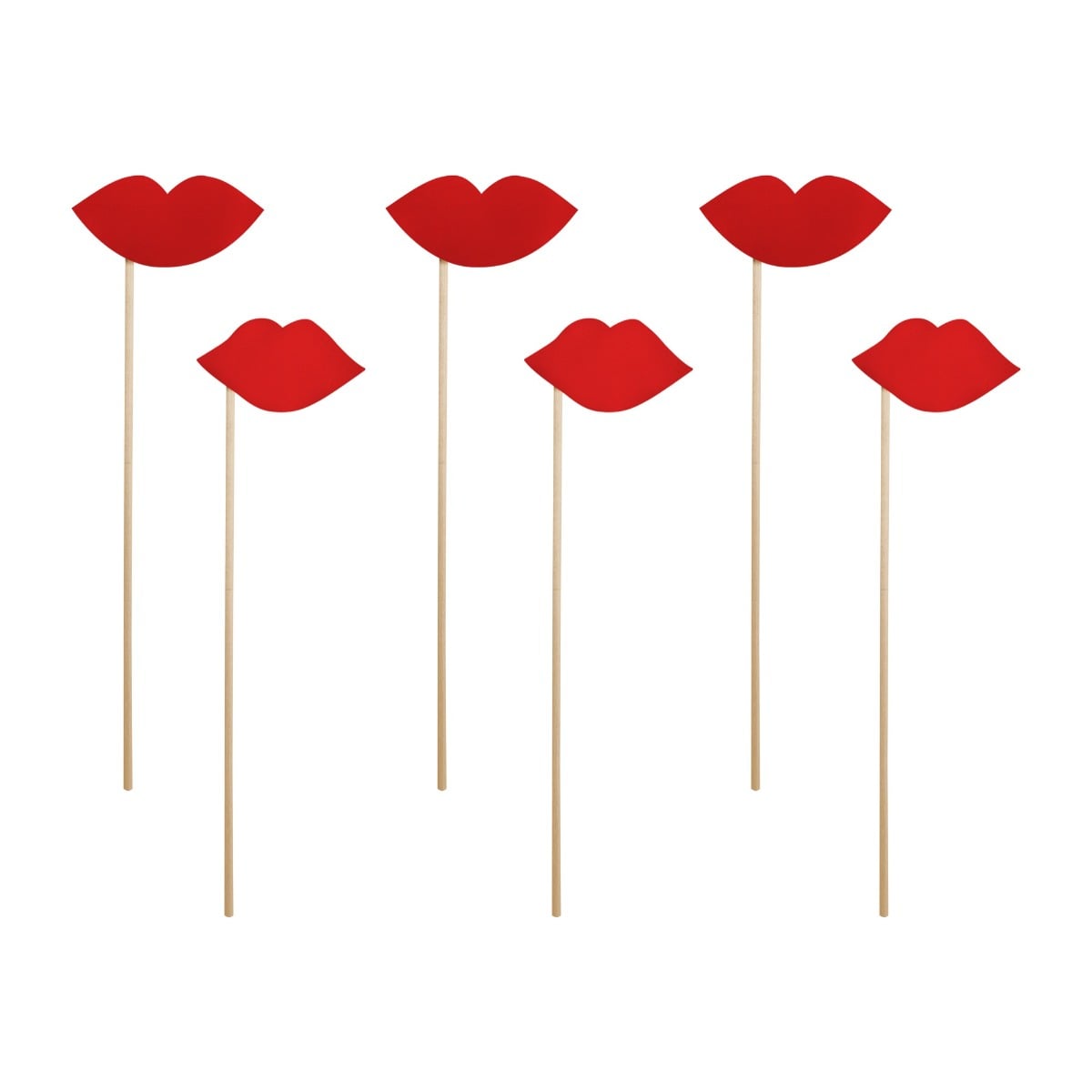 Accessoires Photobooth - Lèvres Rouge (6pcs)