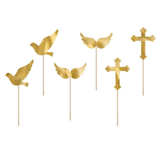 Cupcake toppers première communion (6 pièces)