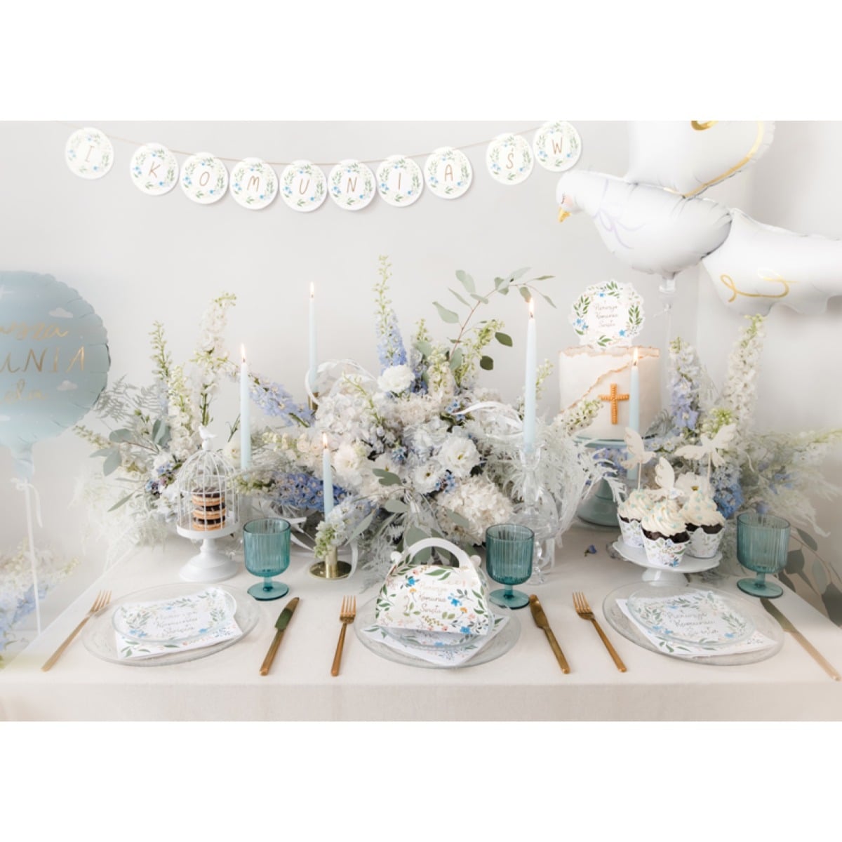 Cake toppers colombes (6 pièces)