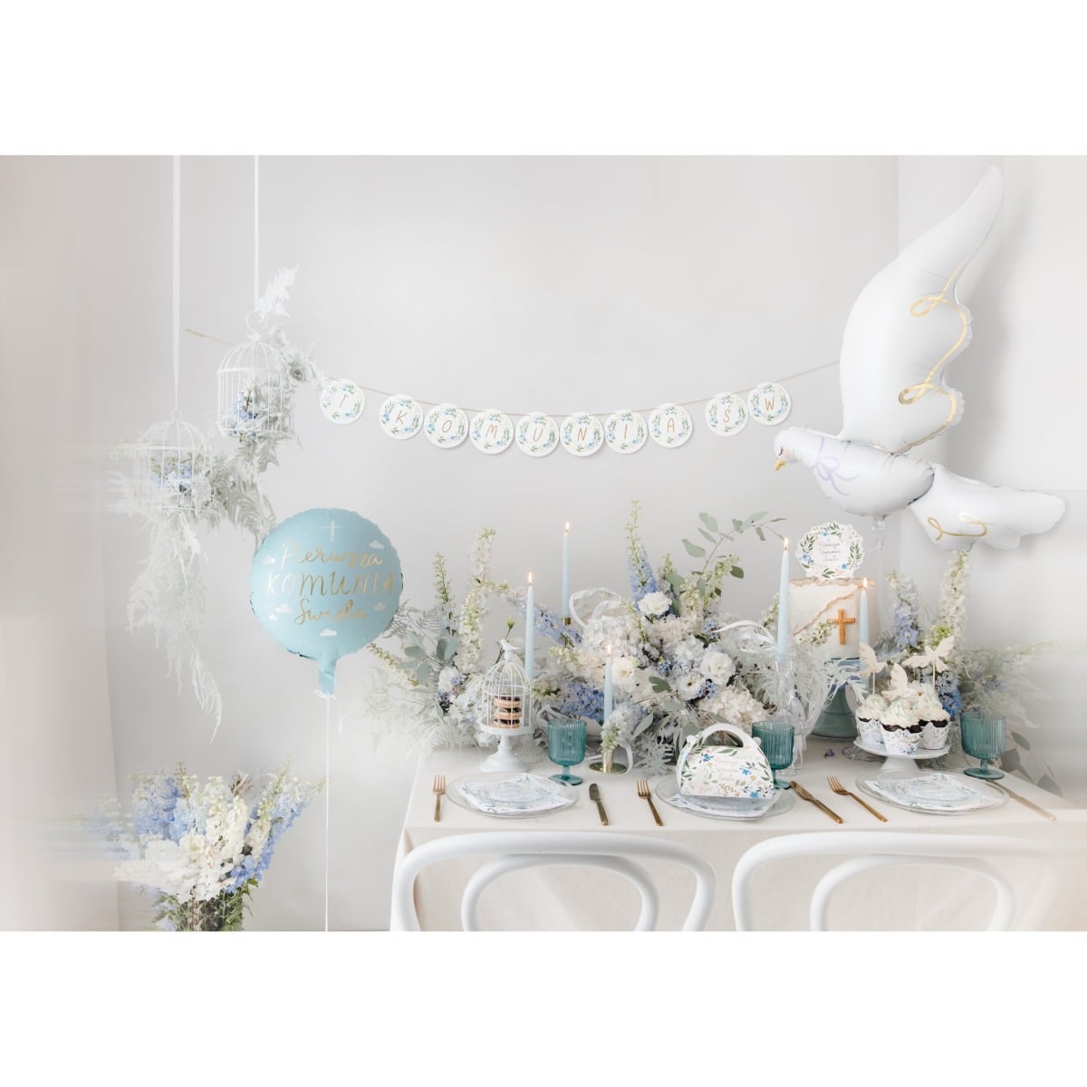 Cake toppers colombes (6 pièces)