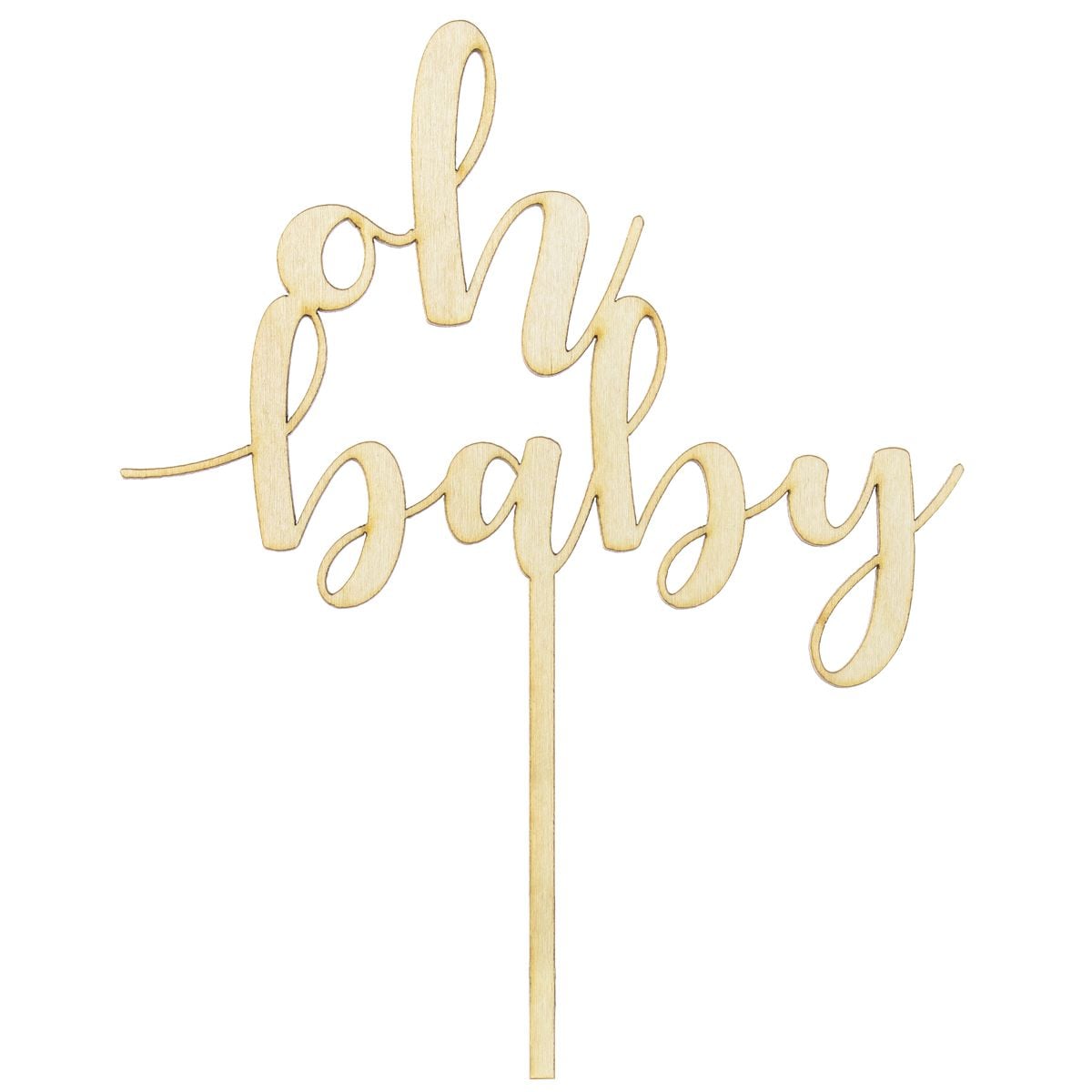 Cake Topper Oh Baby en bois