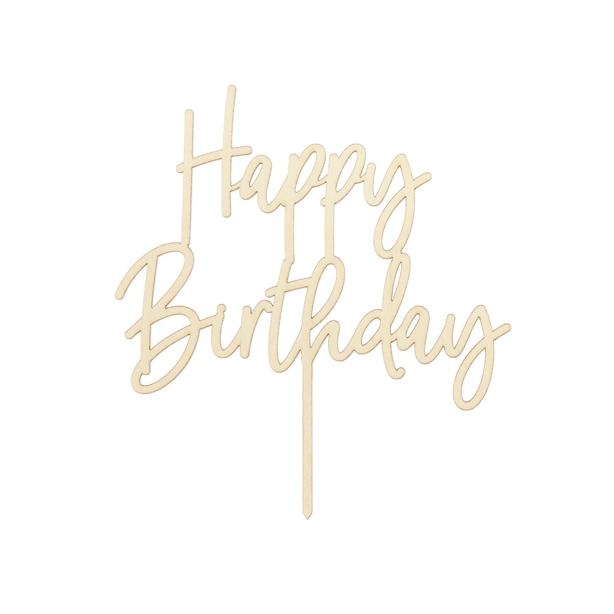 Décoration de gâteau - "Happy Birthday" en bois