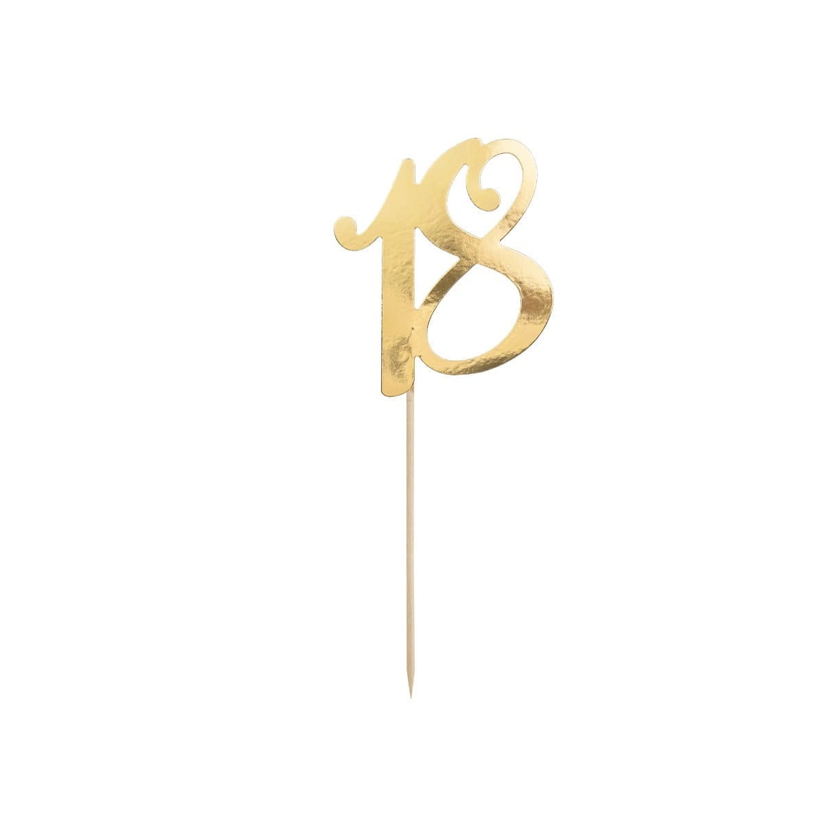 Cake topper 18 doré (20cm)