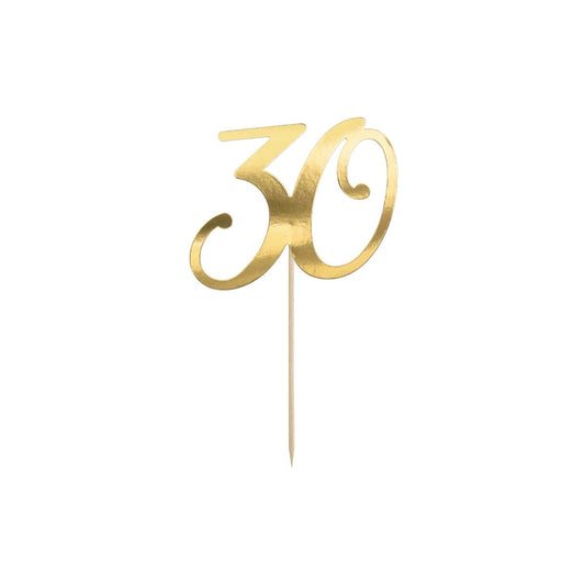 Cake topper 30 doré (20cm)