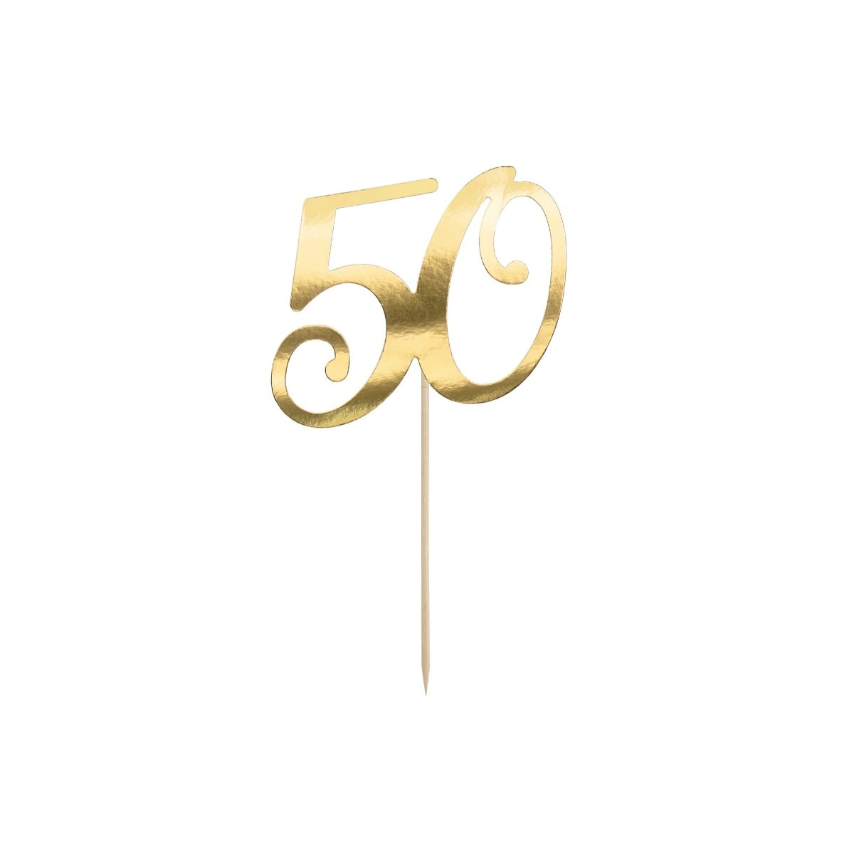 Cake topper 50 doré (20cm)