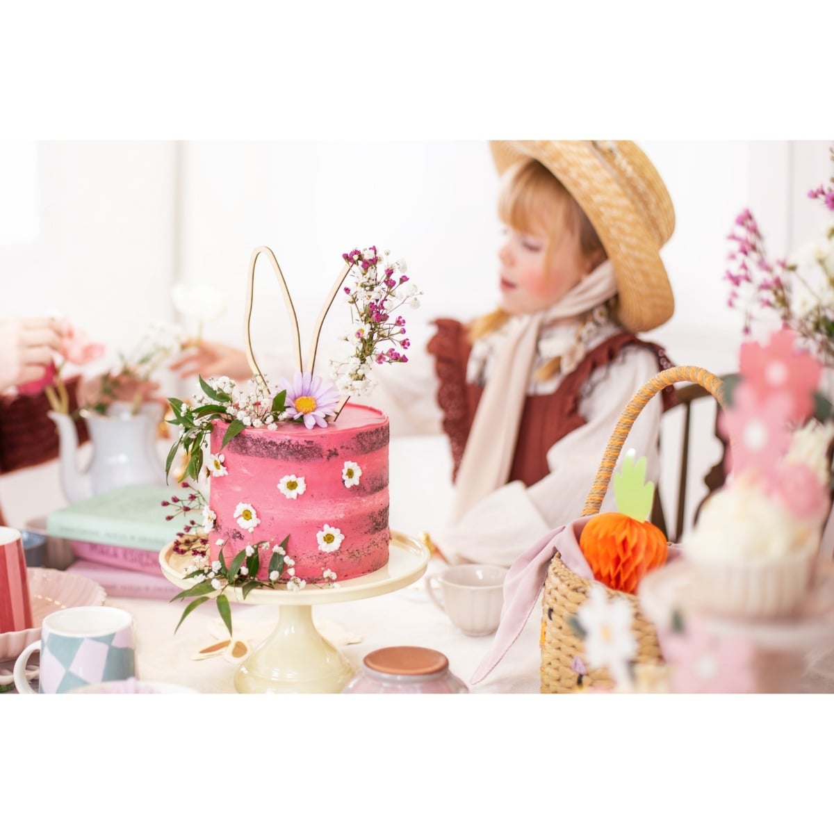 Décoration oreilles de lapin en bois, 20 cm