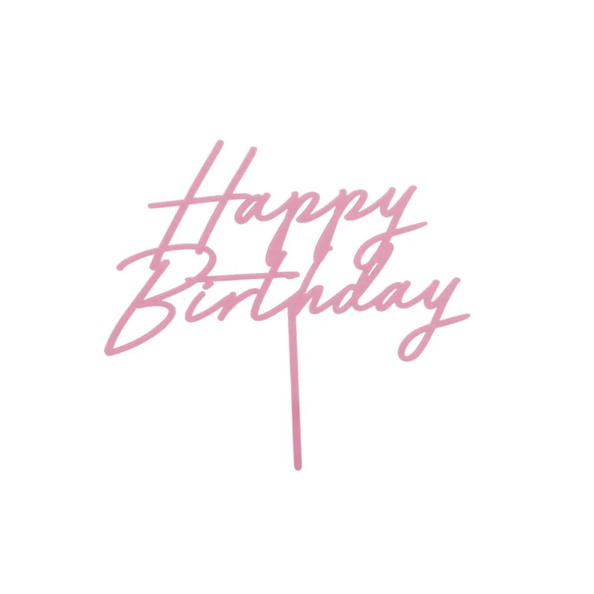 Cake Topper - Happy Birthday Rose