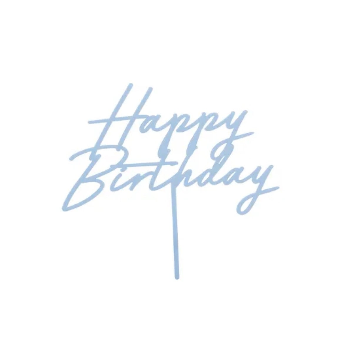 Cake Topper - Happy Birthday Bleu
