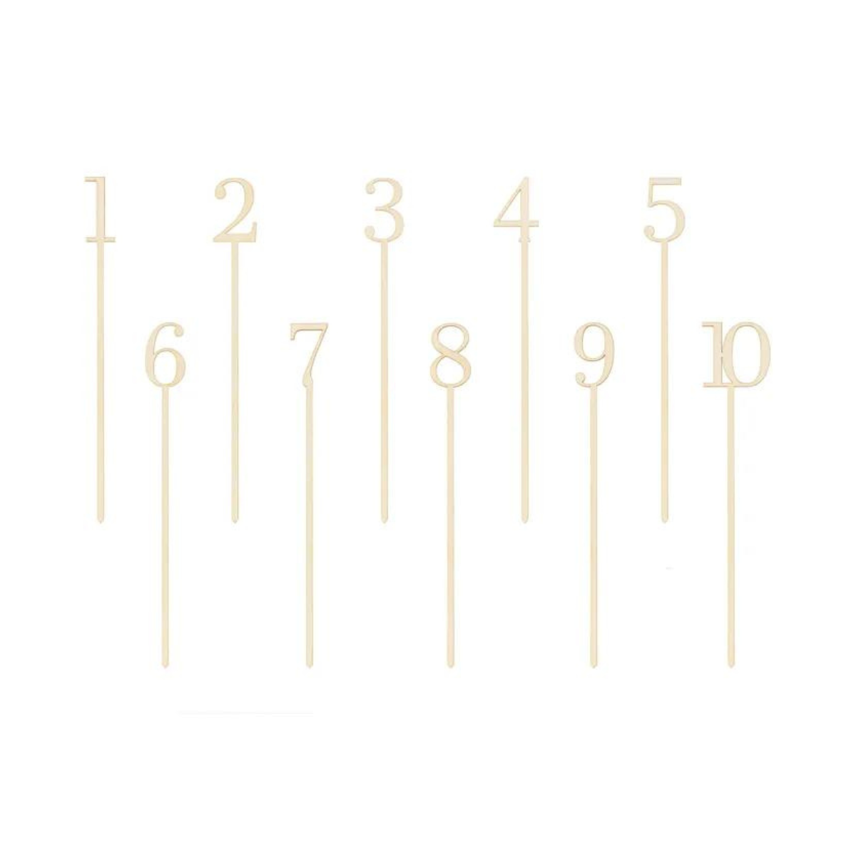 Marques Tables sur pics en bois - 25cm (10pcs)
