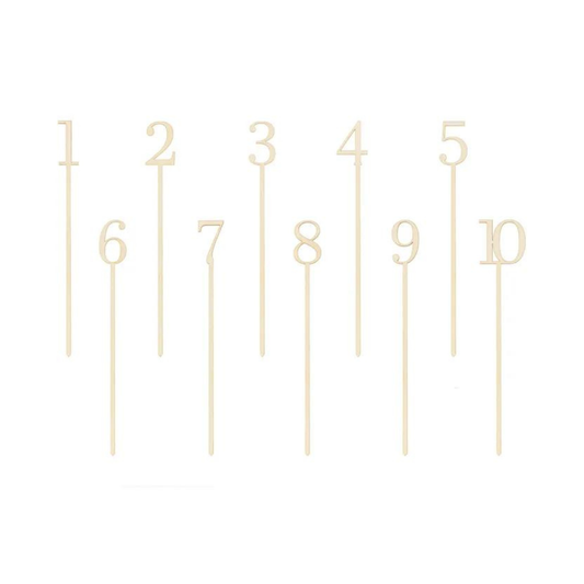 Marques Tables sur pics en bois - 25cm (10pcs)