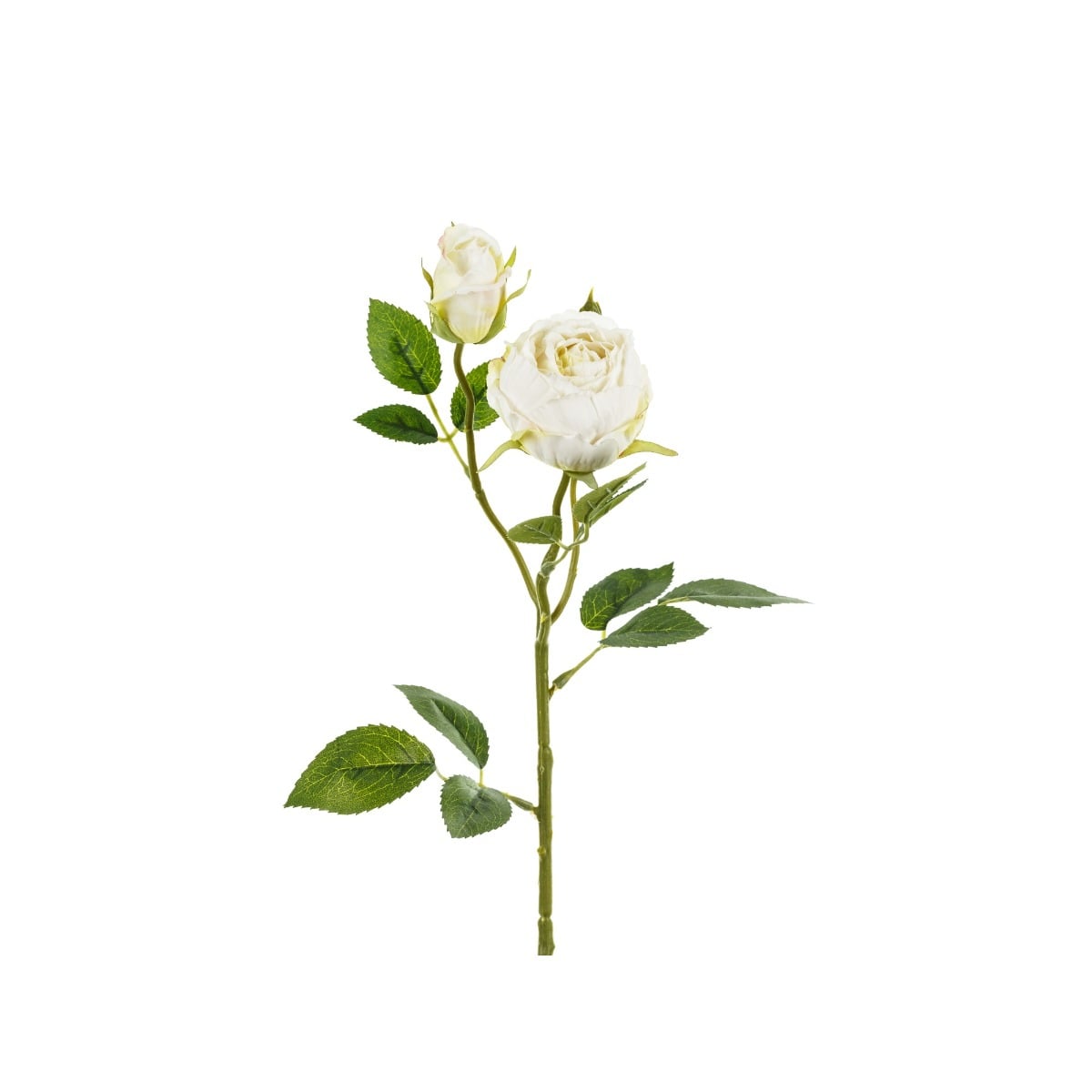 Roses artificielles - Blanches - 55 cm