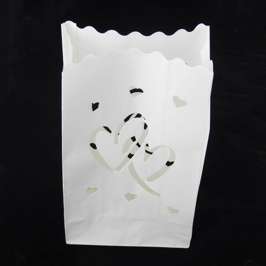 Photophores en papier - Coeur (10 pièces)