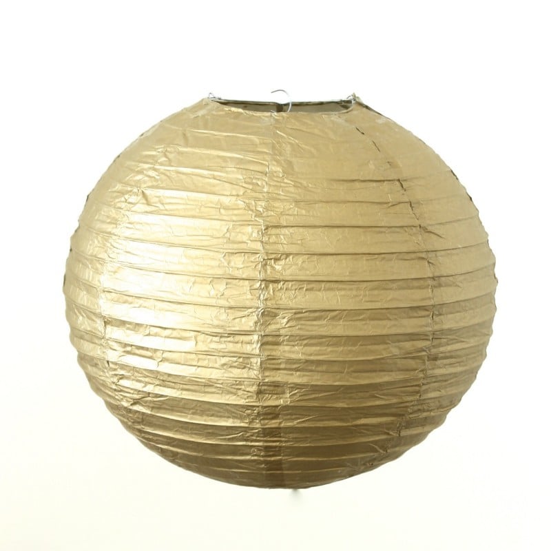Lanterne en papier - Dorée 20cm