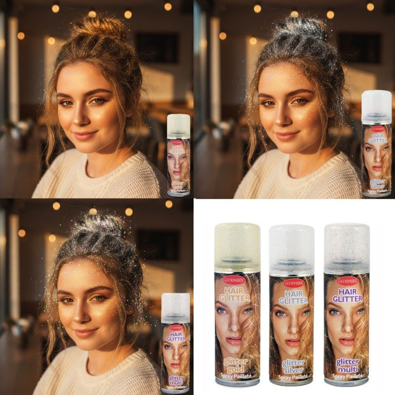 Laque à cheveux pailletée (125 ml, coloris assortis)