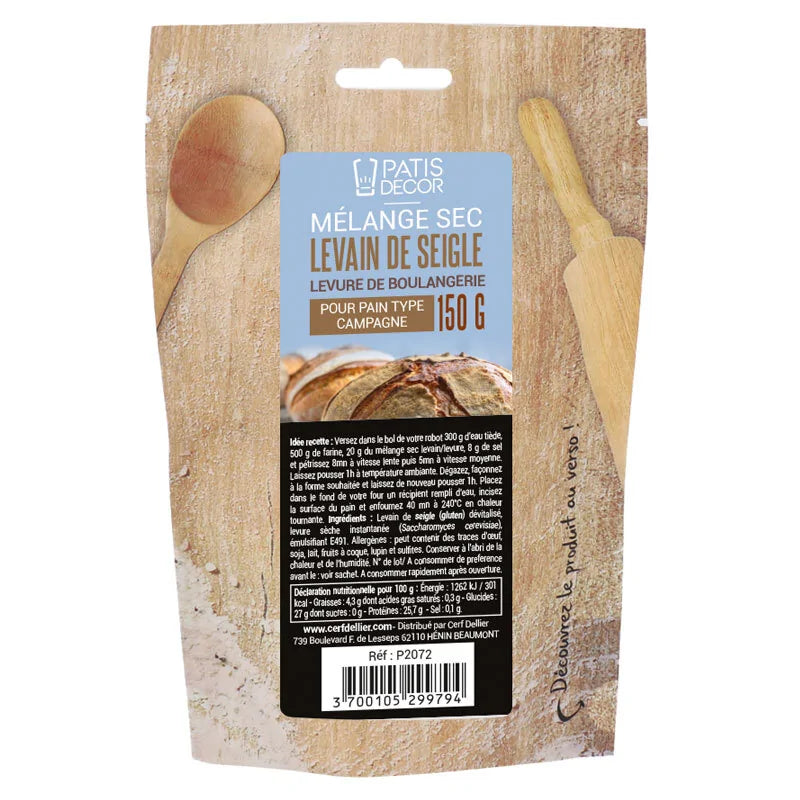 Patisdecor Levain de seigle et levure (150g)