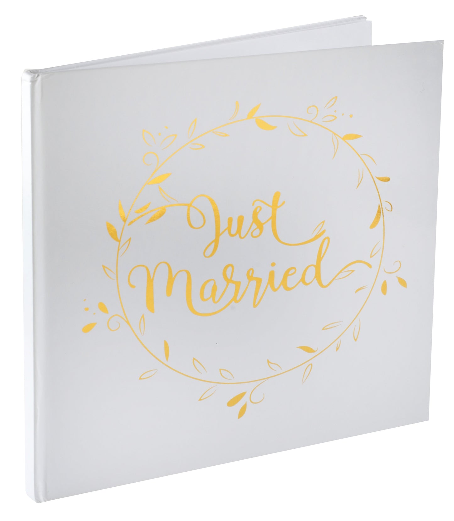 Livre d'Or "Just Married" Blanc et Or