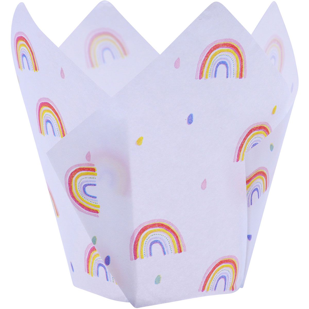 Caissettes tulipe à muffins - Arc-en-Ciel (24pcs)