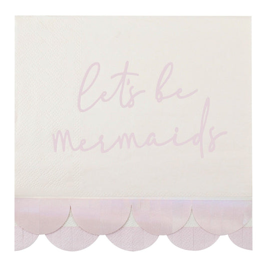 Serviettes Sirène Irisée (16pcs)