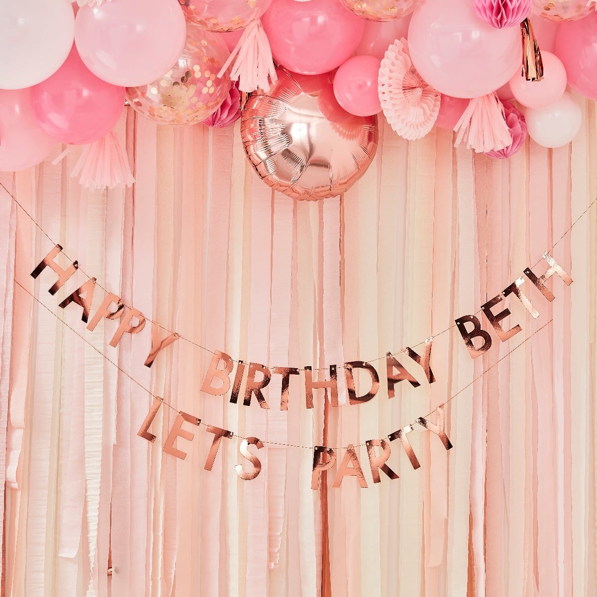 Guirlande Personnalisée Happy Birthday Let's Party