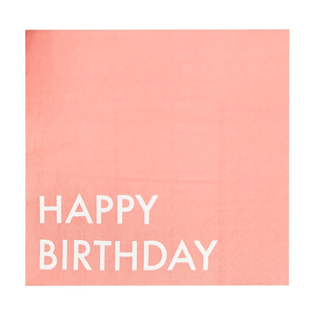 Serviettes - Happy Birthday - Corail