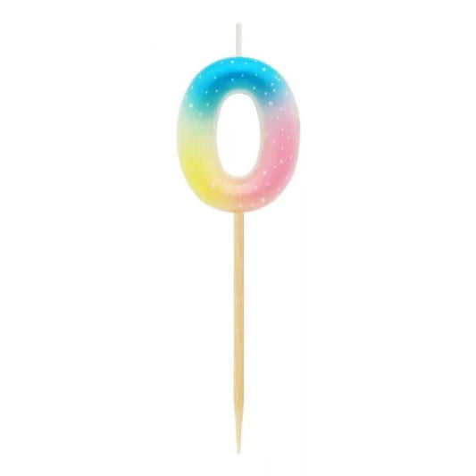 Bougie Chiffre Multicolore Pastel