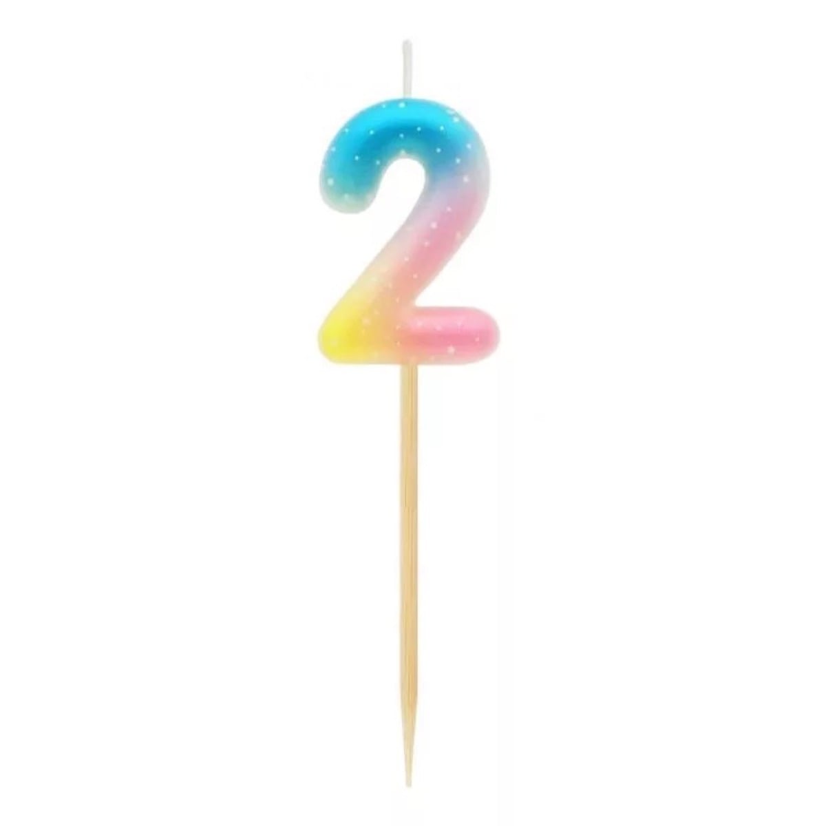 Bougie Chiffre Multicolore Pastel