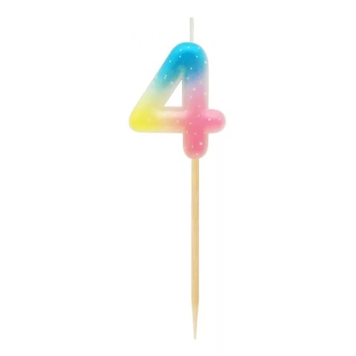 Bougie Chiffre Multicolore Pastel