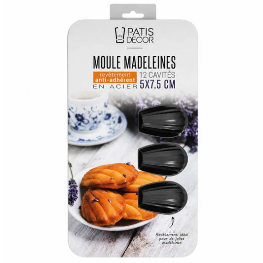 Patisdecor Moule à madeleines (12 empreintes)