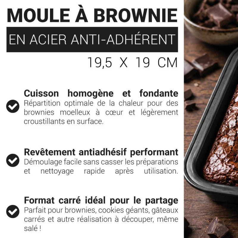 Patisdecor Moule à brownie (19.5 x 19 cm)