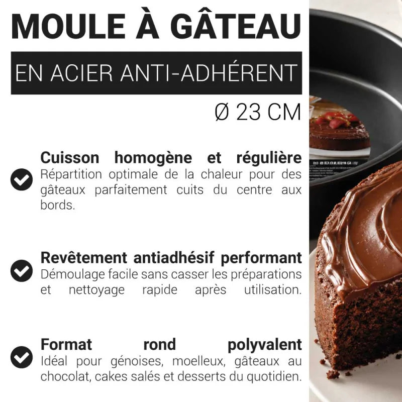 Patisdecor Moule à gâteau rond (23 cm, h 5 cm)