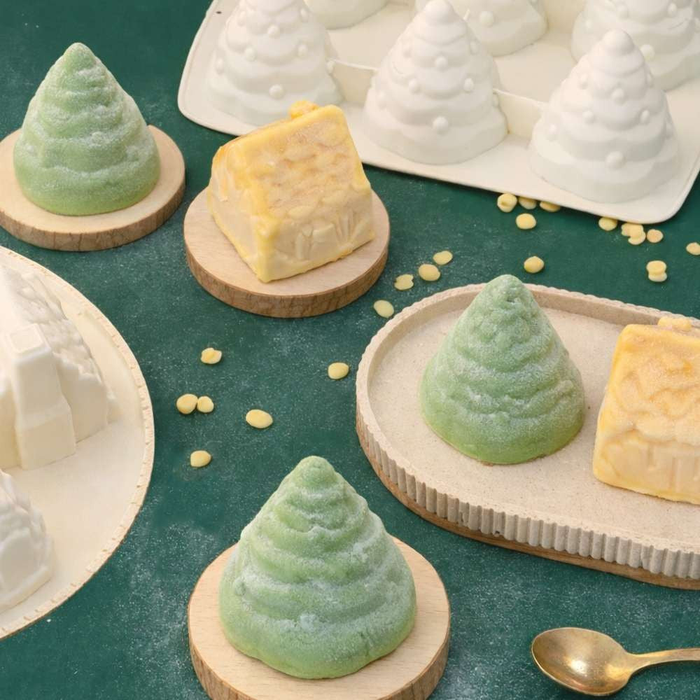 Moule en silicone 3D Sapins de Noël (6 empreintes)
