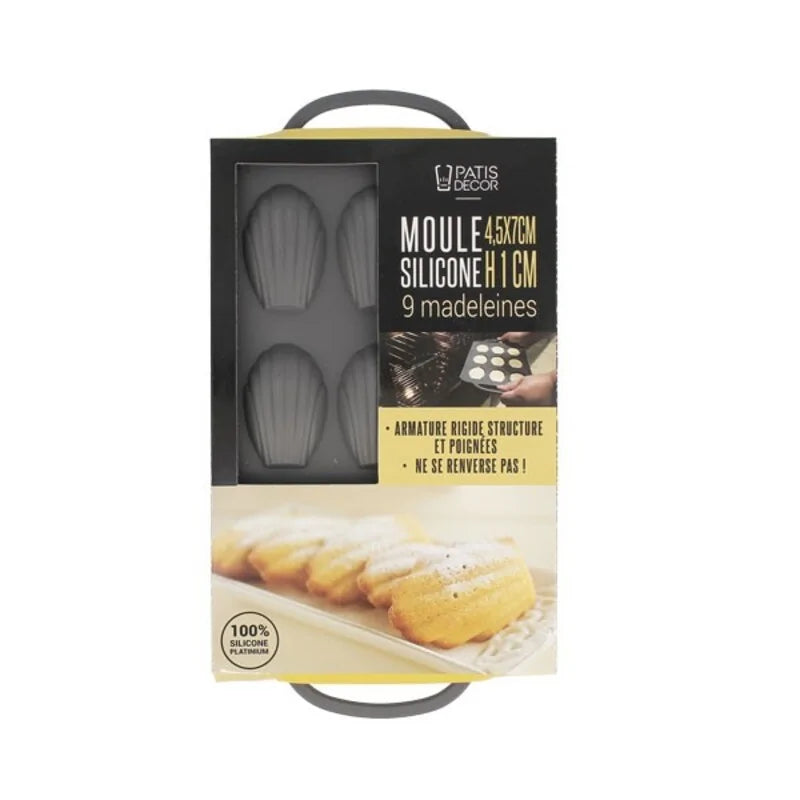 Patisdecor Moule en silicone 9 madeleines