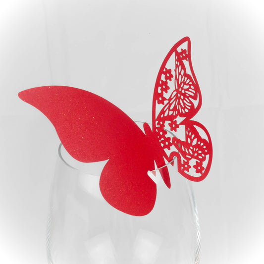 Marque place Papillon Rouge (10 pcs)