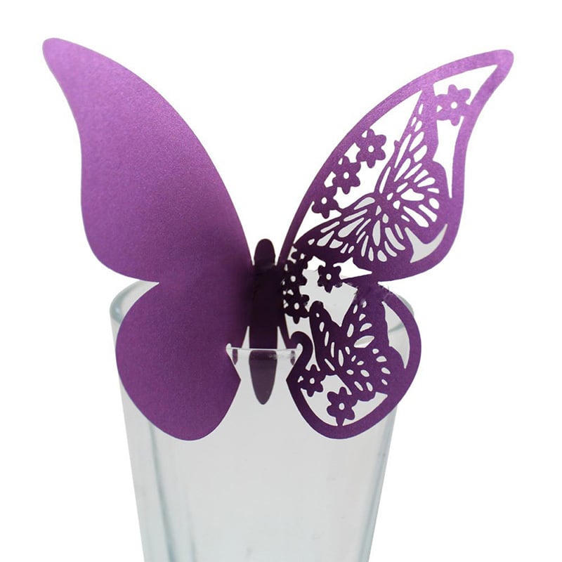 Marque place Papillon Violet (10pcs)
